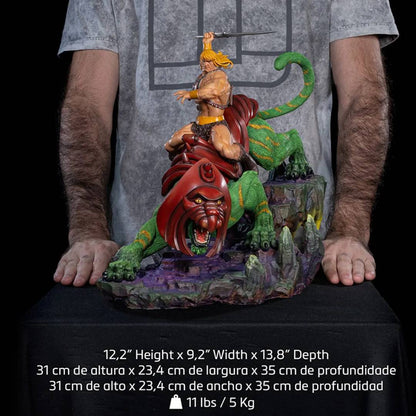 HE-MAN & BATTLE CAT Deluxe 1:10 Skala Statue von Iron Studios