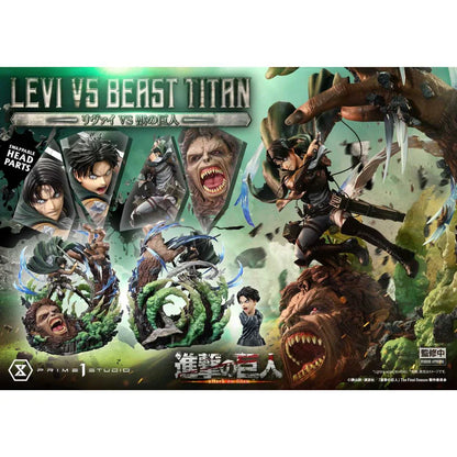 Attack on Titan Levi gegen Beast Titan Statue von Prime1 Studio