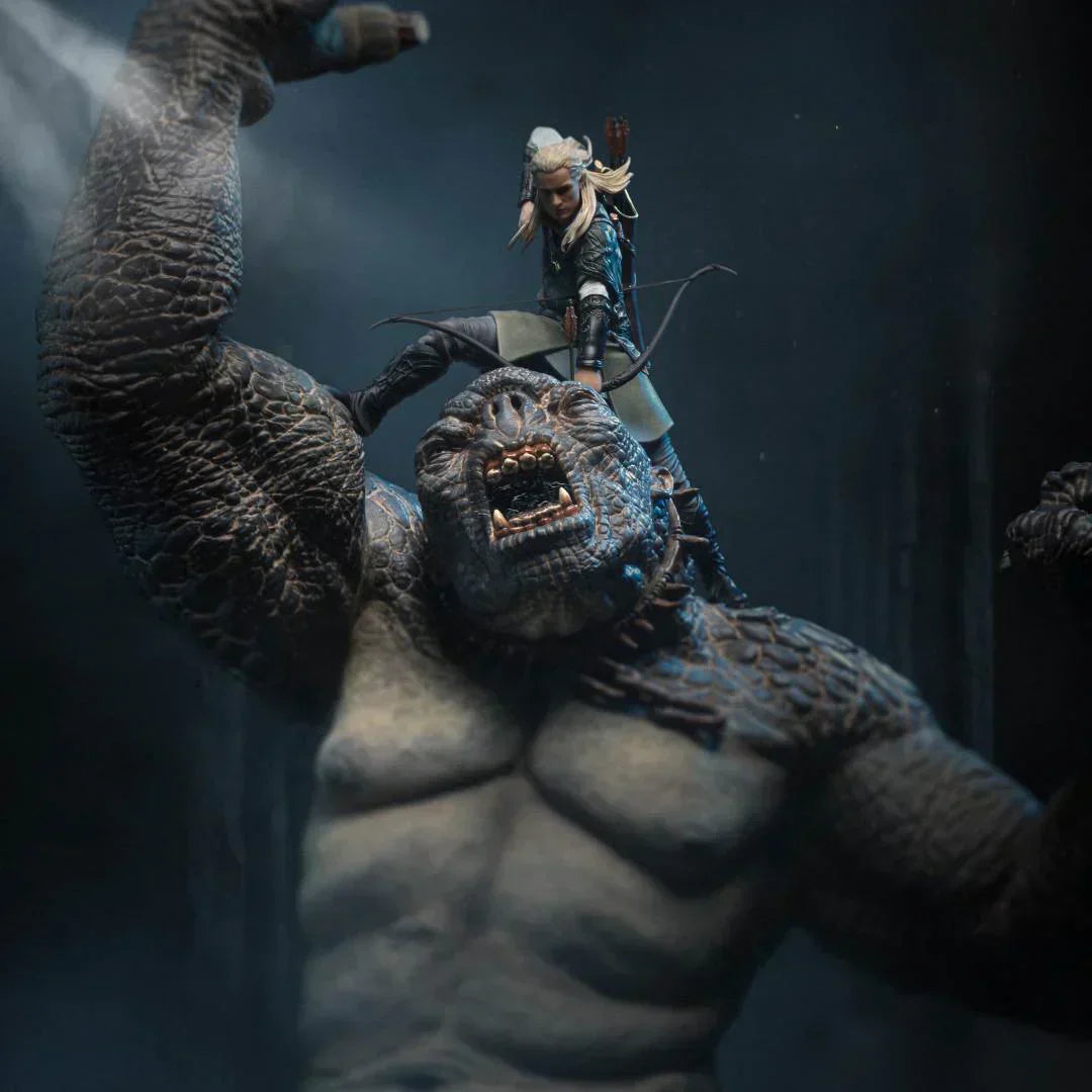 Legolas gegen Höhlentroll Deluxe - Der Herr der Ringe - Art Scale 1/10 von Iron Studios