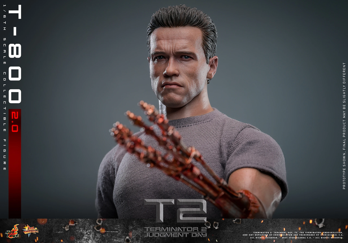 T-800 (2.0) Sechster Maßstab Figur von Hot Toys