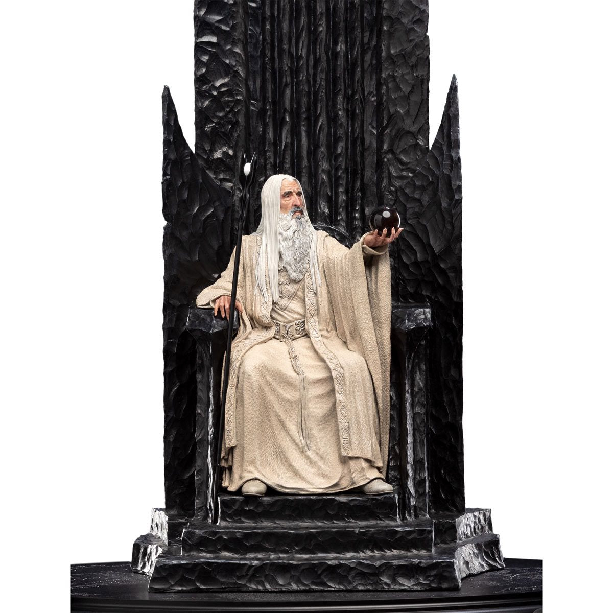 Der Herr der Ringe Saruman der Weiße auf dem Thron 1:6 Maßstab Statue