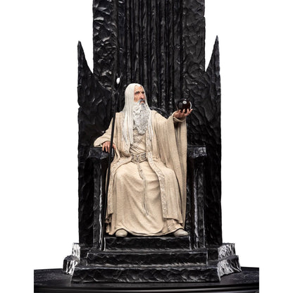 Der Herr der Ringe Saruman der Weiße auf dem Thron 1:6 Maßstab Statue