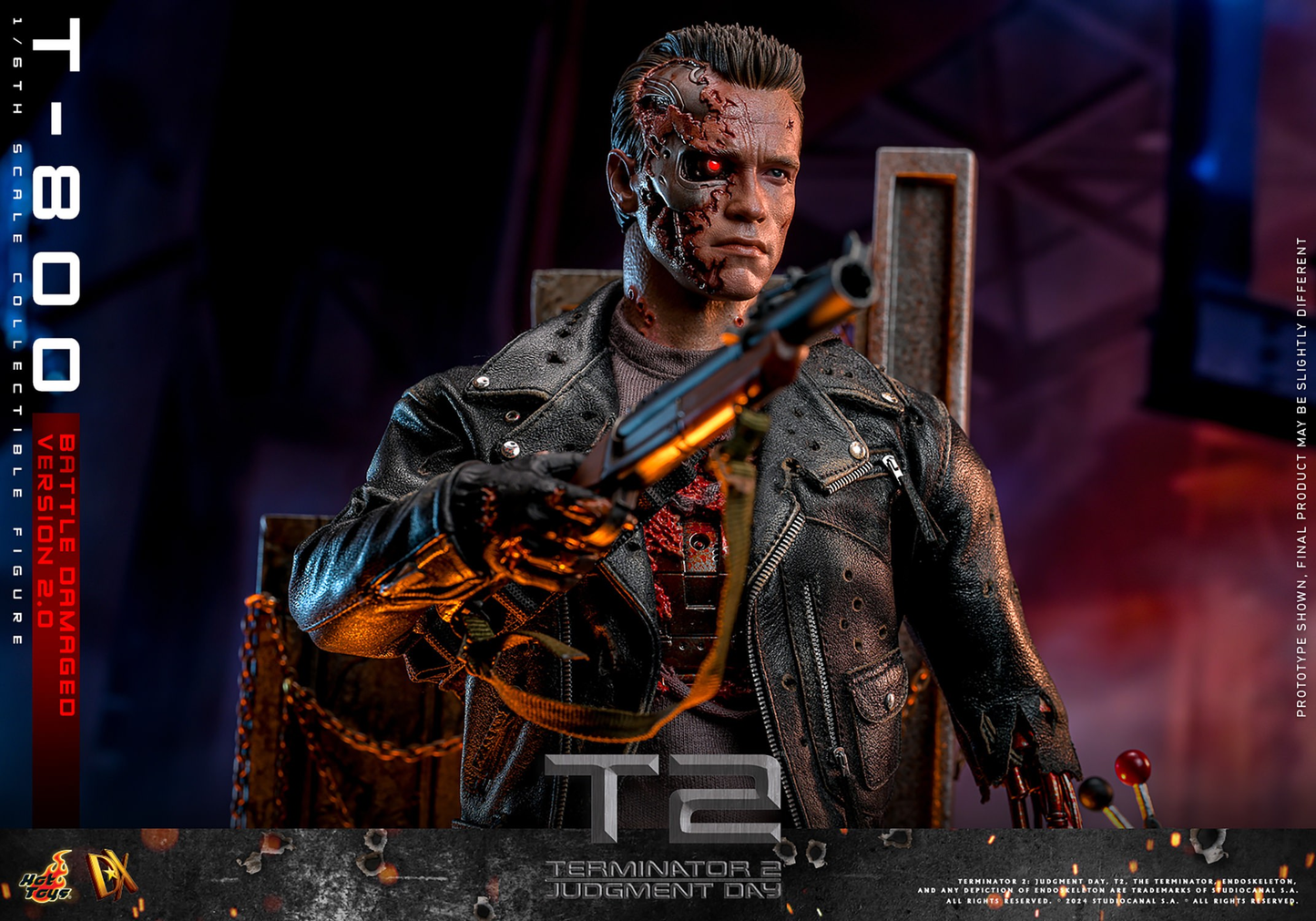 T-800 (BATTLE DAMAGED VERSION 2.0) Sechster Maßstab Figur von Hot Toys