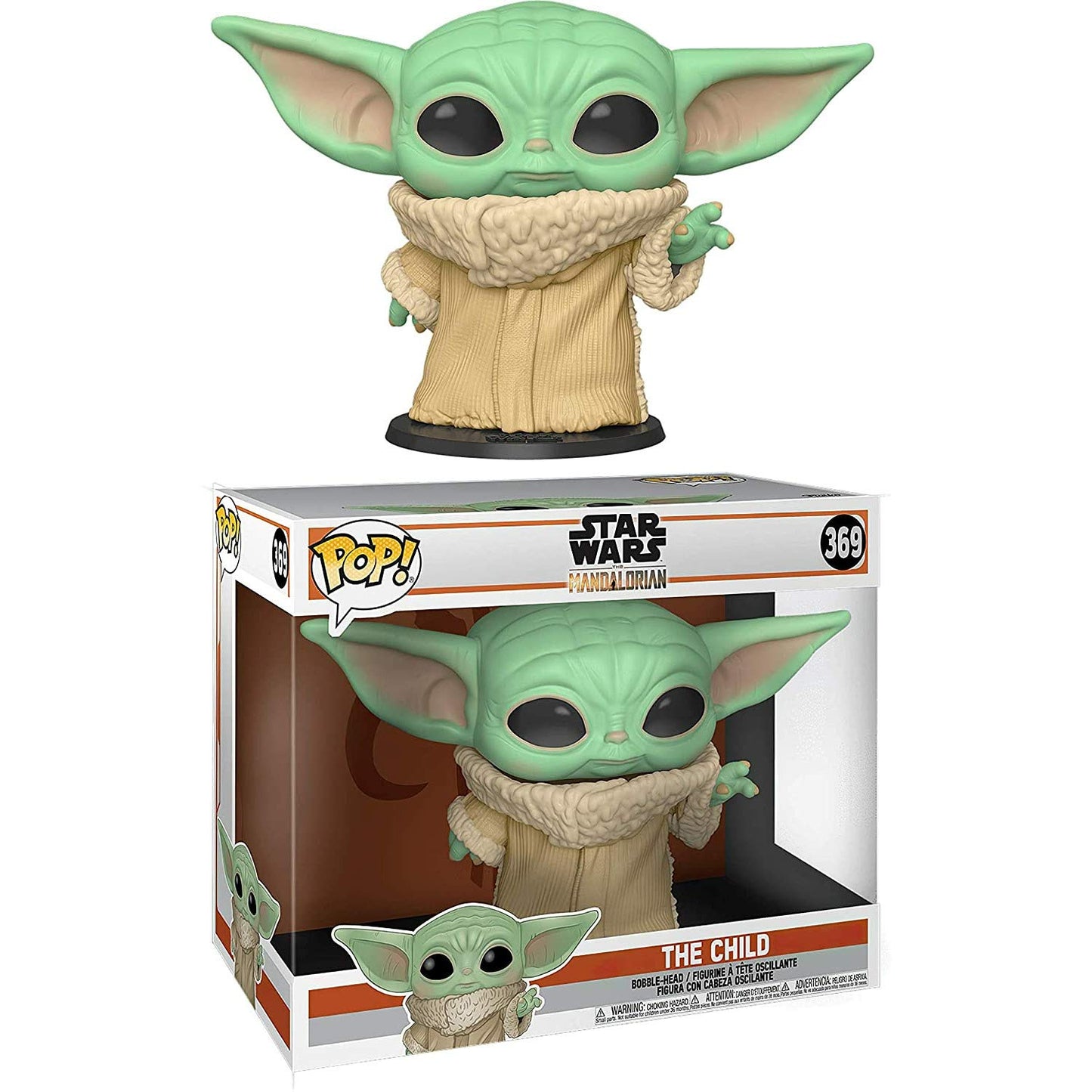 Der Mandalorian POP! Star Wars Das Kind (Baby Yoda / Grogu) 10-Zoll Vinylfigur von Funko Pop!
