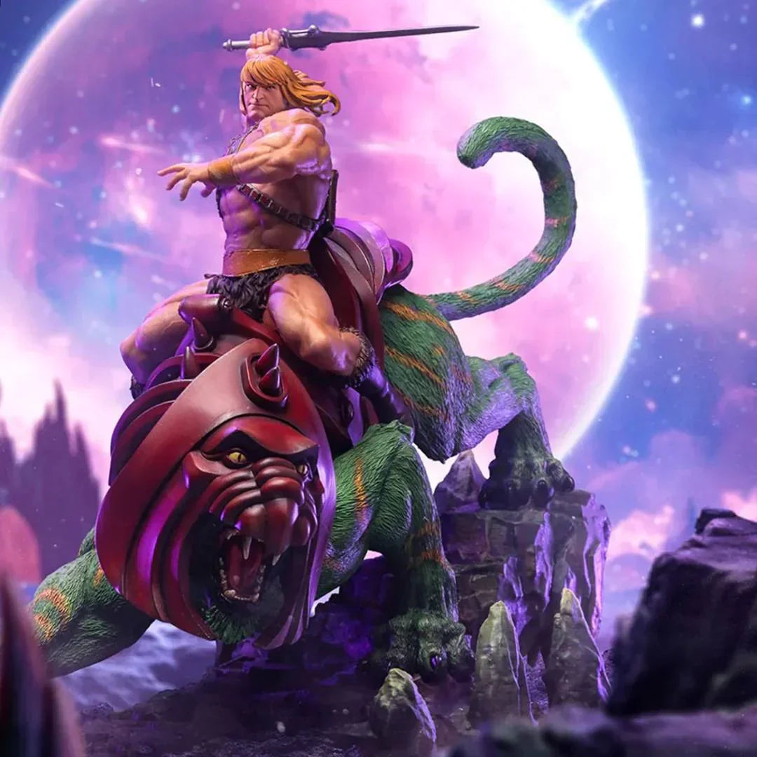 HE-MAN & BATTLE CAT Deluxe 1:10 Skala Statue von Iron Studios