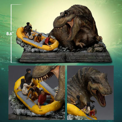 T-Rex Flussangriff Demi Art Scale Statue von Iron Studios