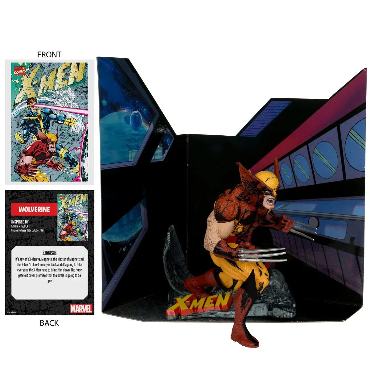 Wolverine X-Men #1 1:10 Maßstab Pose Figur mit Szene