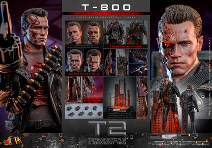T-800 (BATTLE DAMAGED VERSION 2.0) Sechster Maßstab Figur von Hot Toys