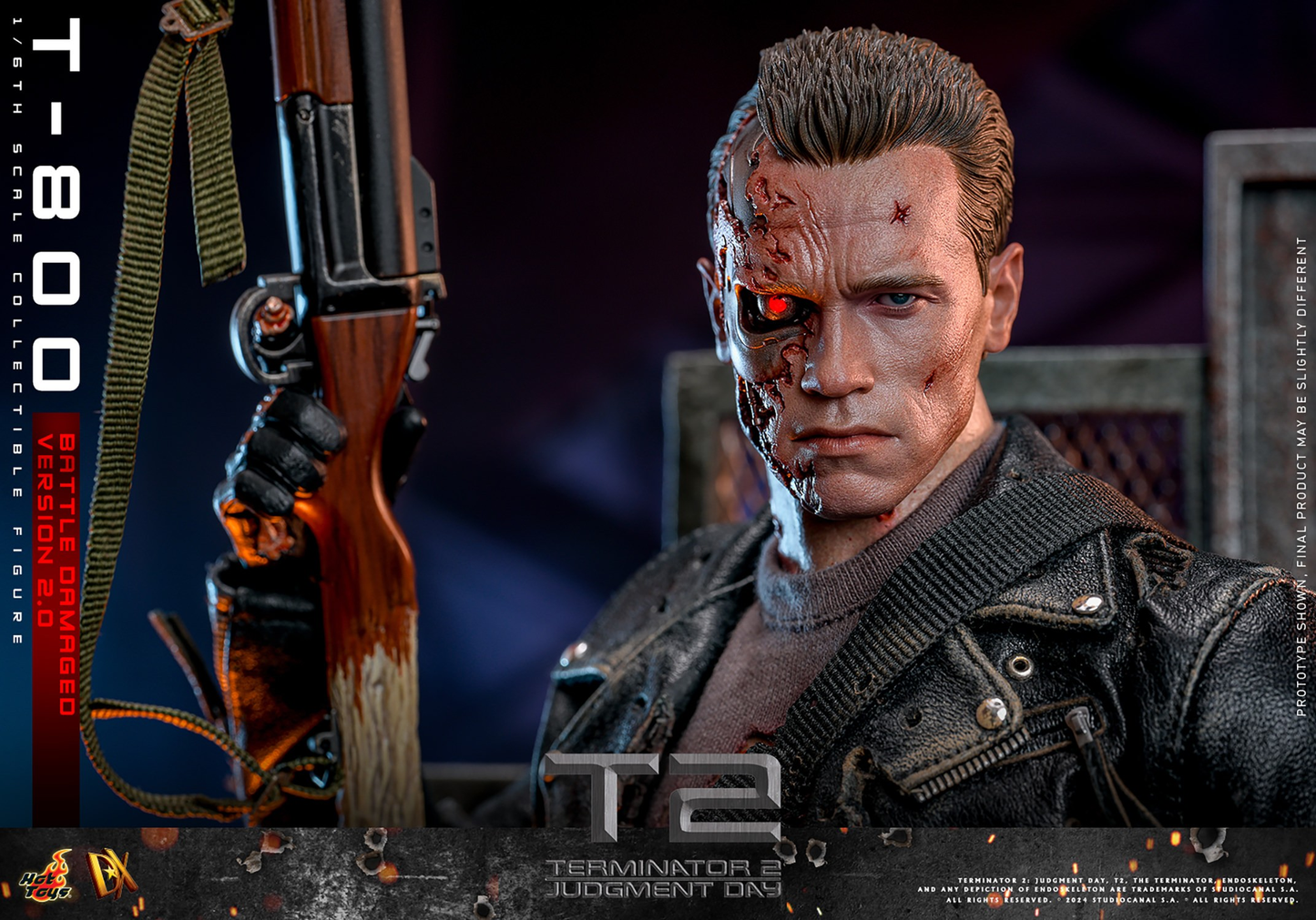 T-800 (BATTLE DAMAGED VERSION 2.0) Sechster Maßstab Figur von Hot Toys