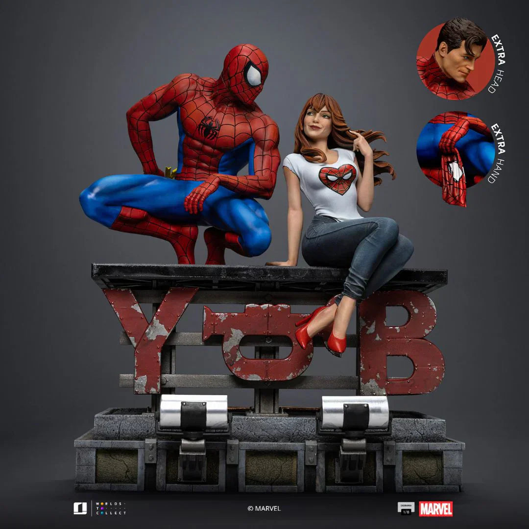 Spider-Man: Die Animierte Serie Spider-Man und Mary Jane Deluxe Kunststatue von Iron Studios