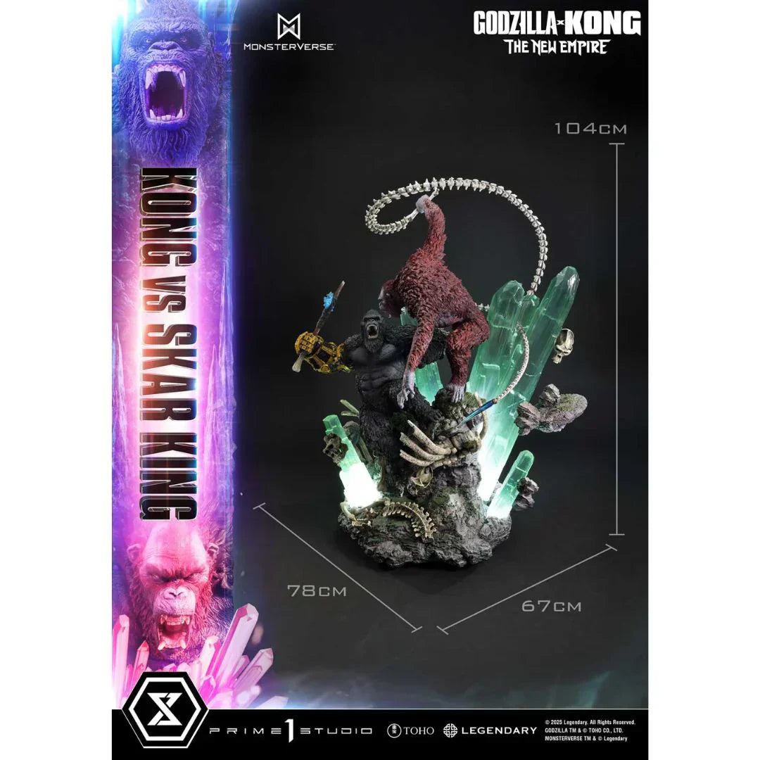 Godzilla X Kong Das neue Imperium Kong gegen Skar King Statue von Prime1 Studios