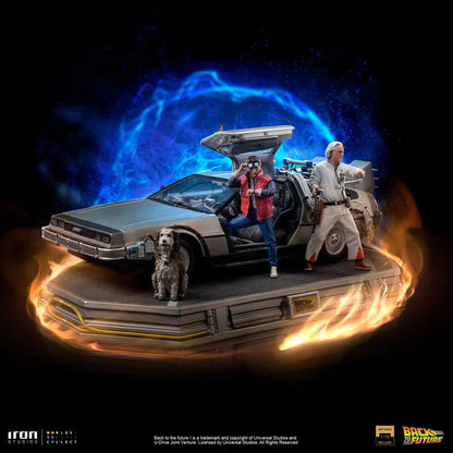 Zurück in die Zukunft DeLorean Set Deluxe Version Art Scale 1/10