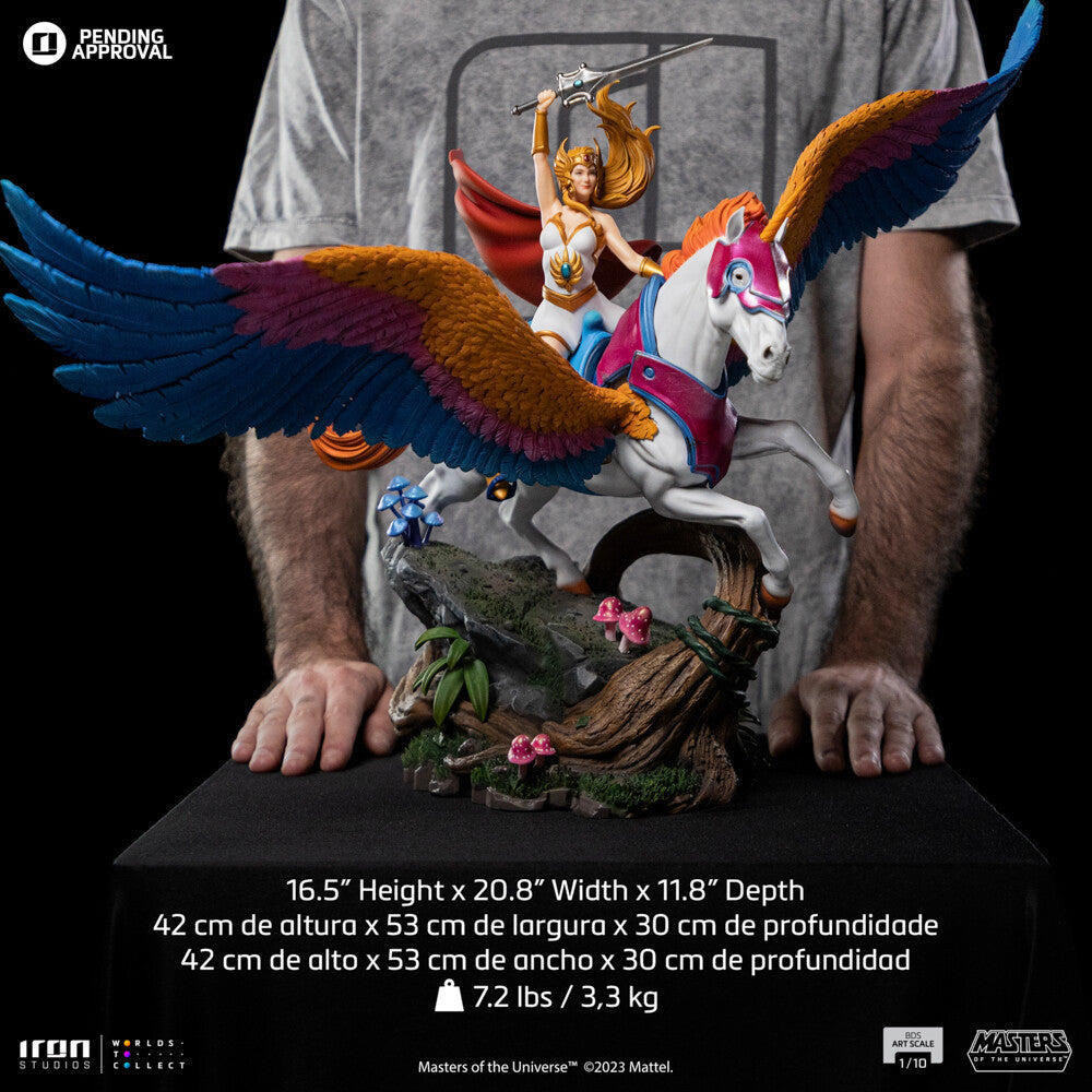 SHE-RA UND SWIFT WIND DELUXE 1:10 Maßstab Statue von Iron Studios