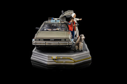 Zurück in die Zukunft DeLorean Set Deluxe Version Art Scale 1/10