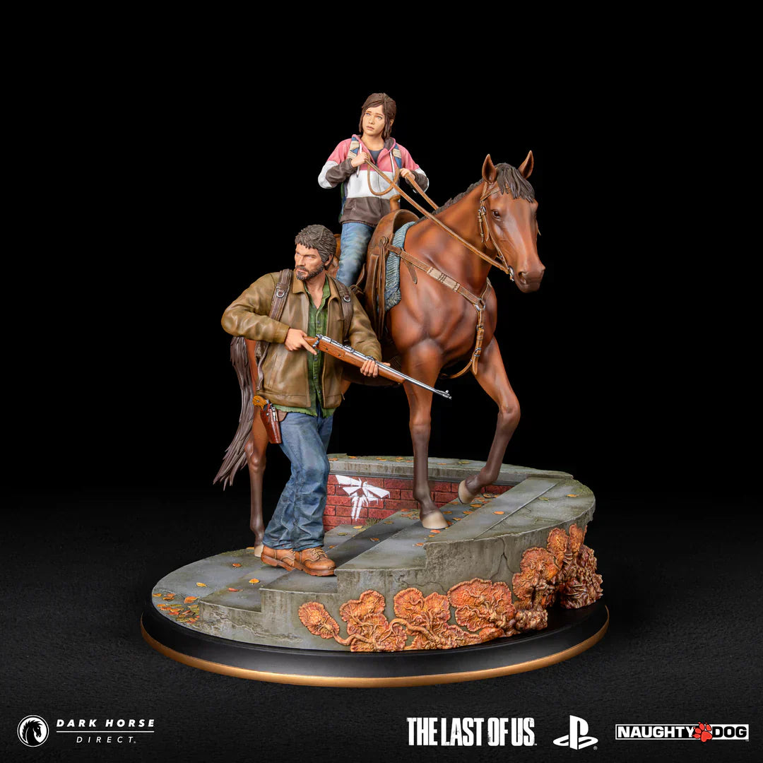 The Last of Us: Joel & Ellie zu Pferd Premium Statue