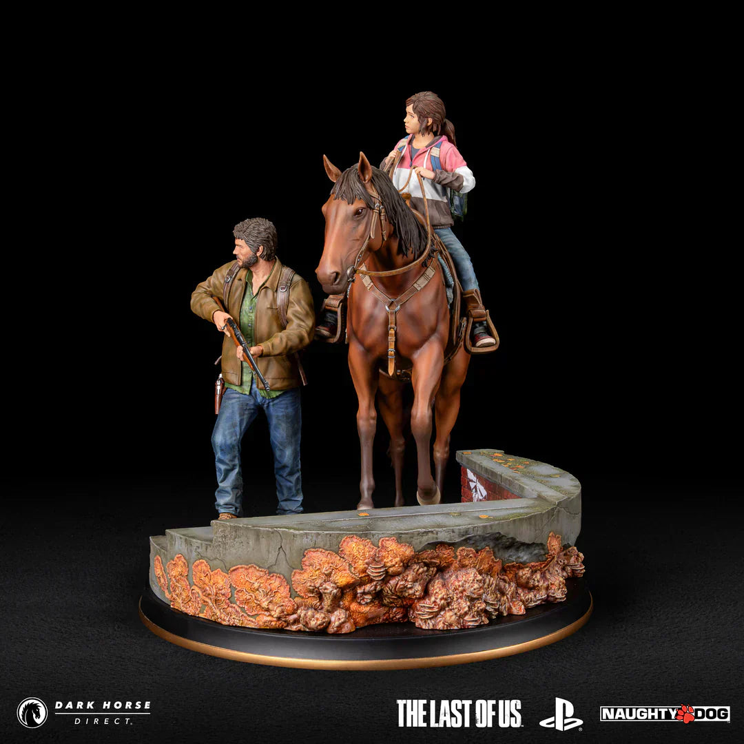 The Last of Us: Joel & Ellie zu Pferd Premium Statue