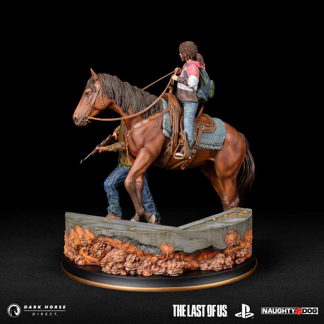 The Last of Us: Joel & Ellie zu Pferd Premium Statue