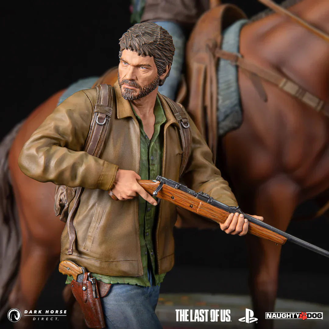 The Last of Us: Joel & Ellie zu Pferd Premium Statue