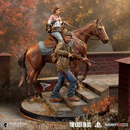 The Last of Us: Joel & Ellie zu Pferd Premium Statue