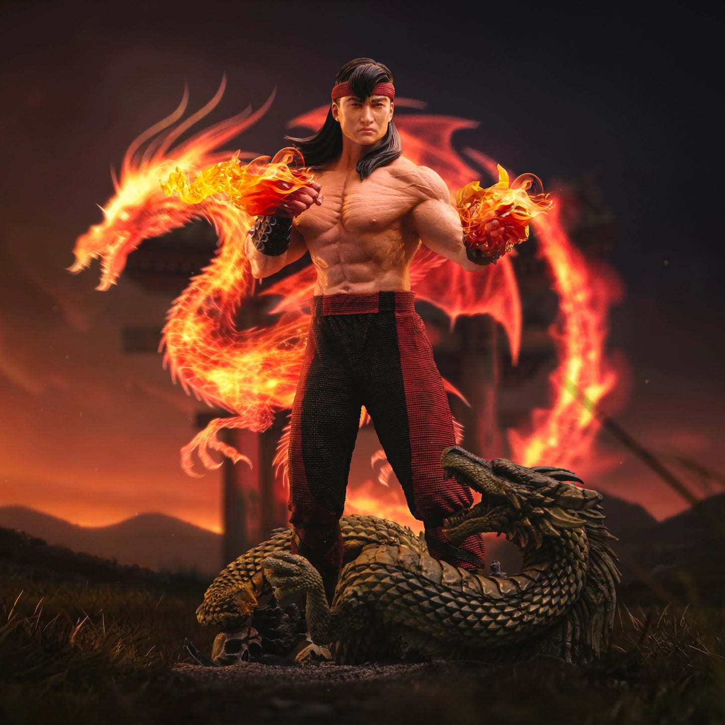 Mortal Kombat Liu Kang Statue von Iron Studios
