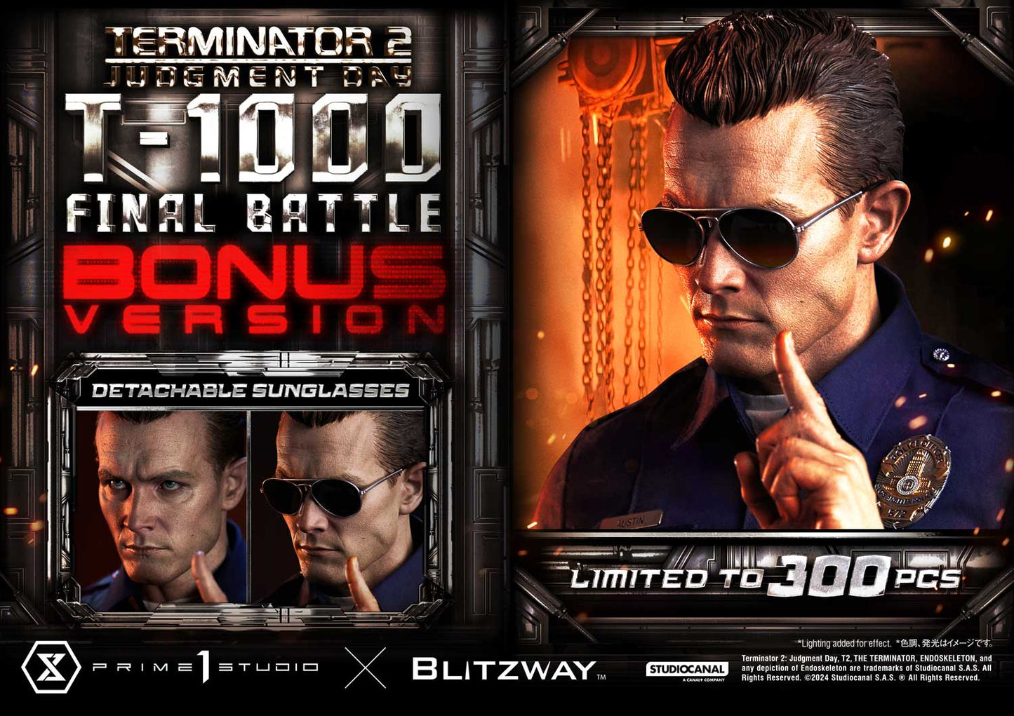Terminator 2: Tag der Abrechnung T-1000 Final Battle DX Bonus Version Statue von Prime1 Studios