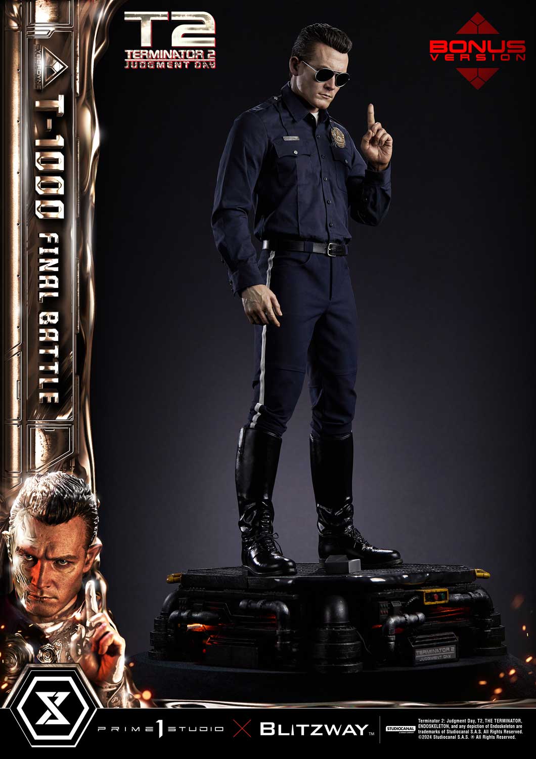 Terminator 2: Tag der Abrechnung T-1000 Final Battle DX Bonus Version Statue von Prime1 Studios