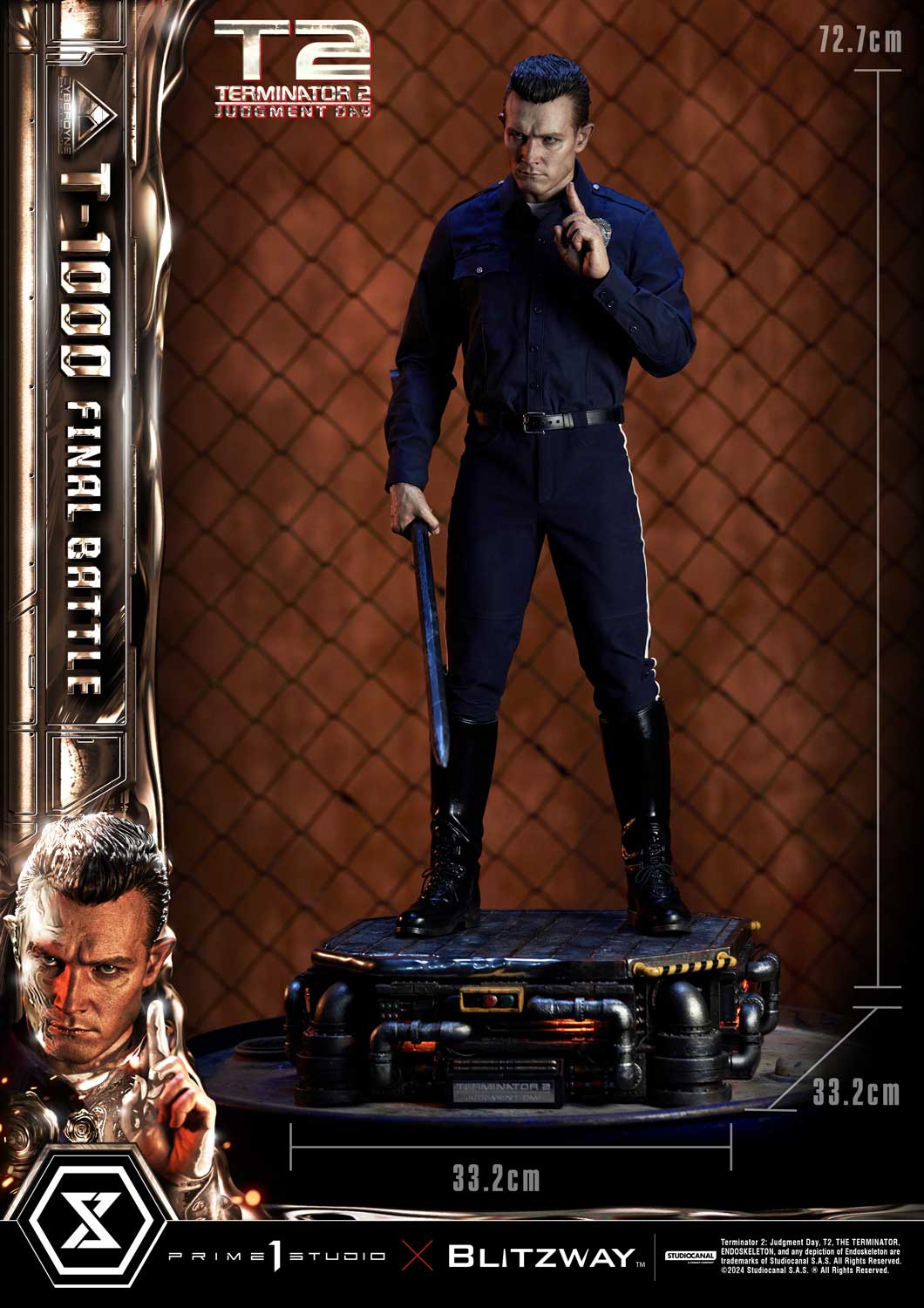 Terminator 2: Tag der Abrechnung T-1000 Final Battle DX Bonus Version Statue von Prime1 Studios