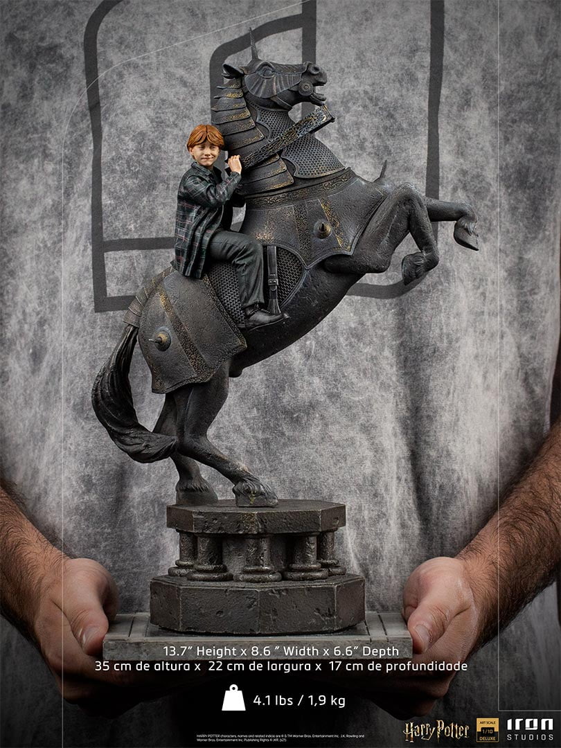 Ron Weasley beim Wizard Chess Deluxe Harry Potter Art Scale 1/10 Statue von Iron Studios