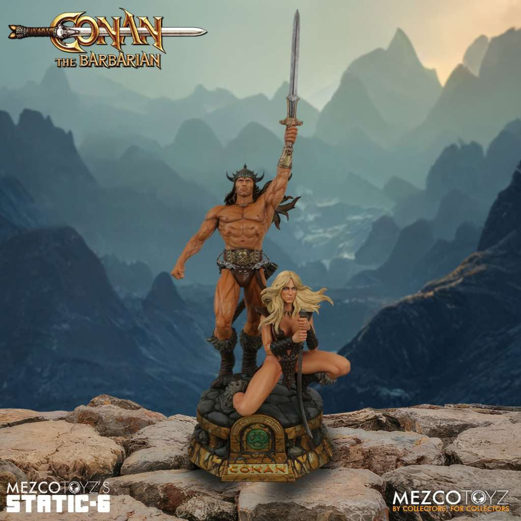 Mezco Conan der Barbar und Valeria Statue