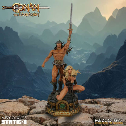 Mezco Conan der Barbar und Valeria Statue