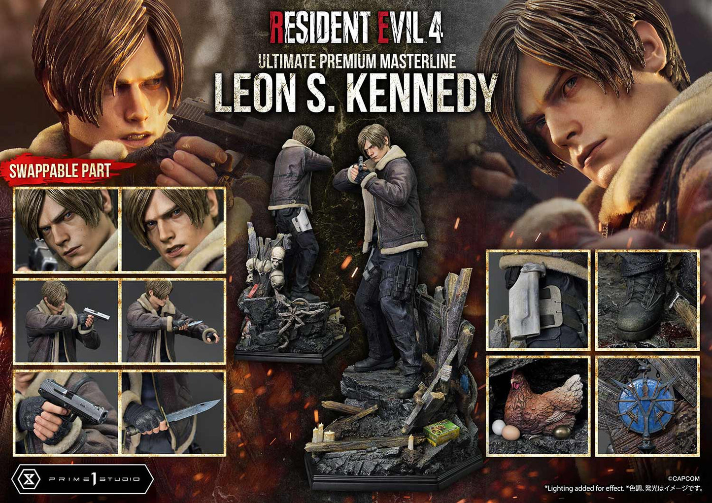 Resident Evil 4 Leon S. Kennedy Bonus Version Statue von Prime1 Studios