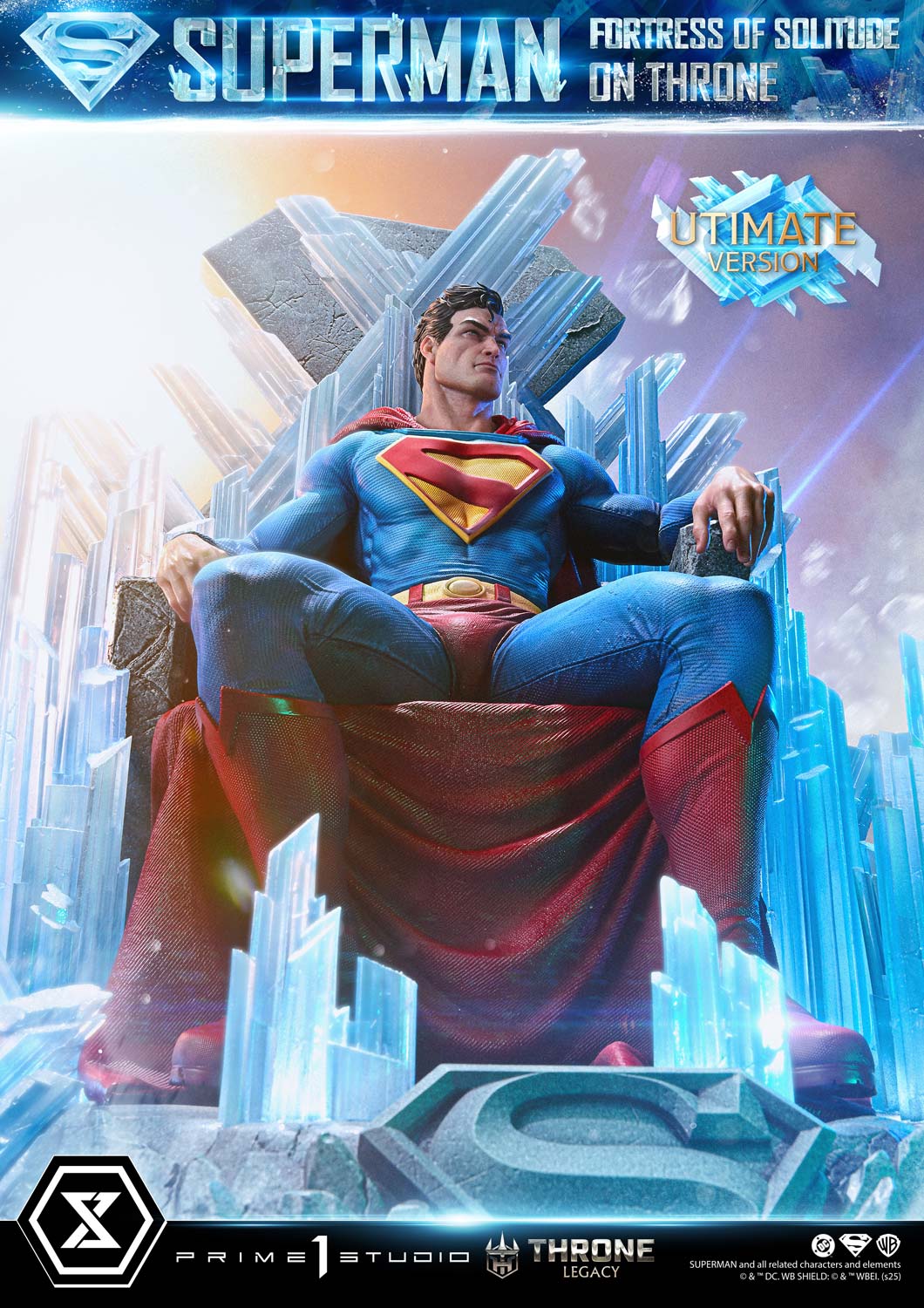 Superman Festung der Einsamkeit auf dem Thron (Ultimate Bonus Version) Statue von Prime 1 Studio