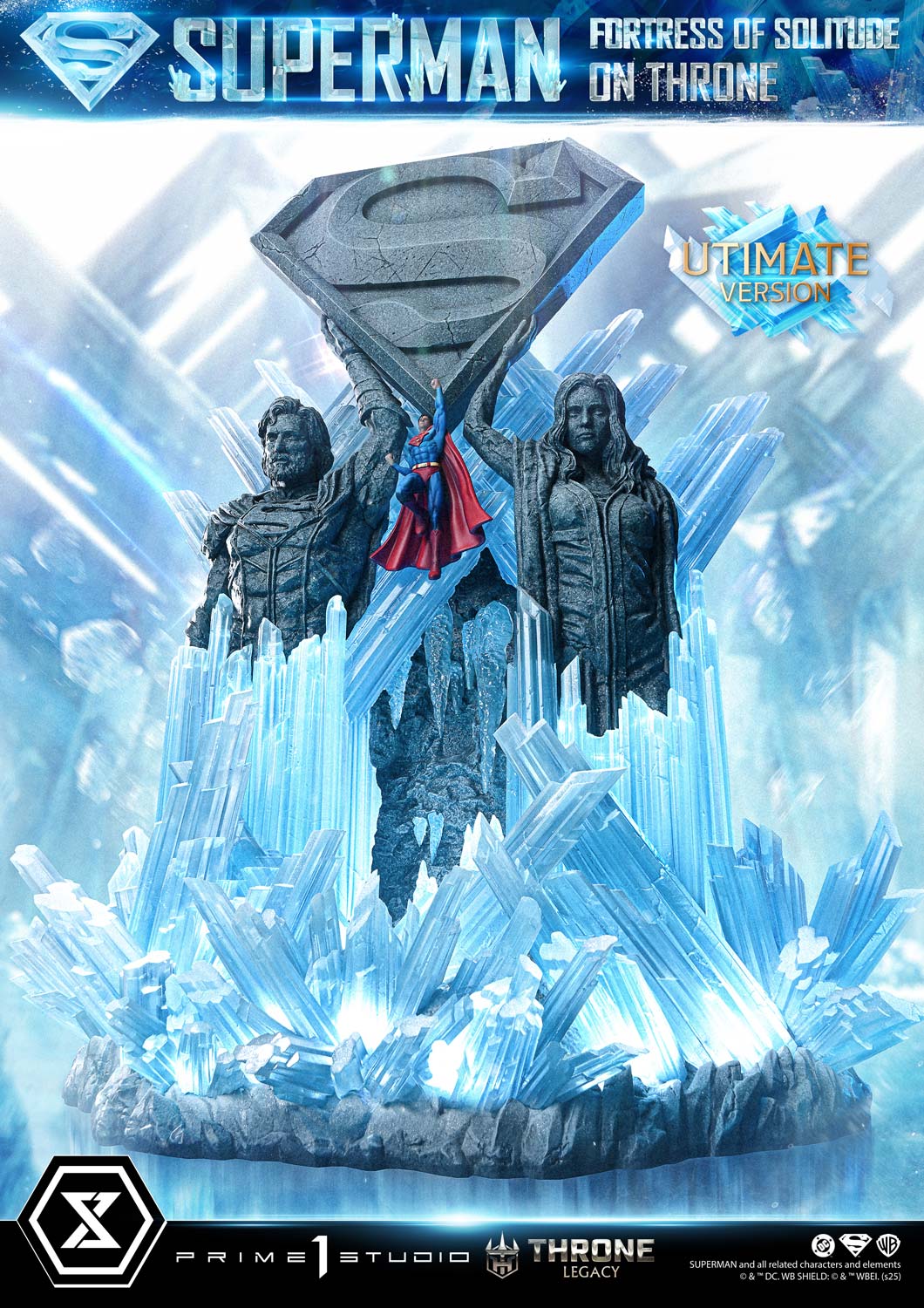Superman Festung der Einsamkeit auf dem Thron (Ultimate Bonus Version) Statue von Prime 1 Studio