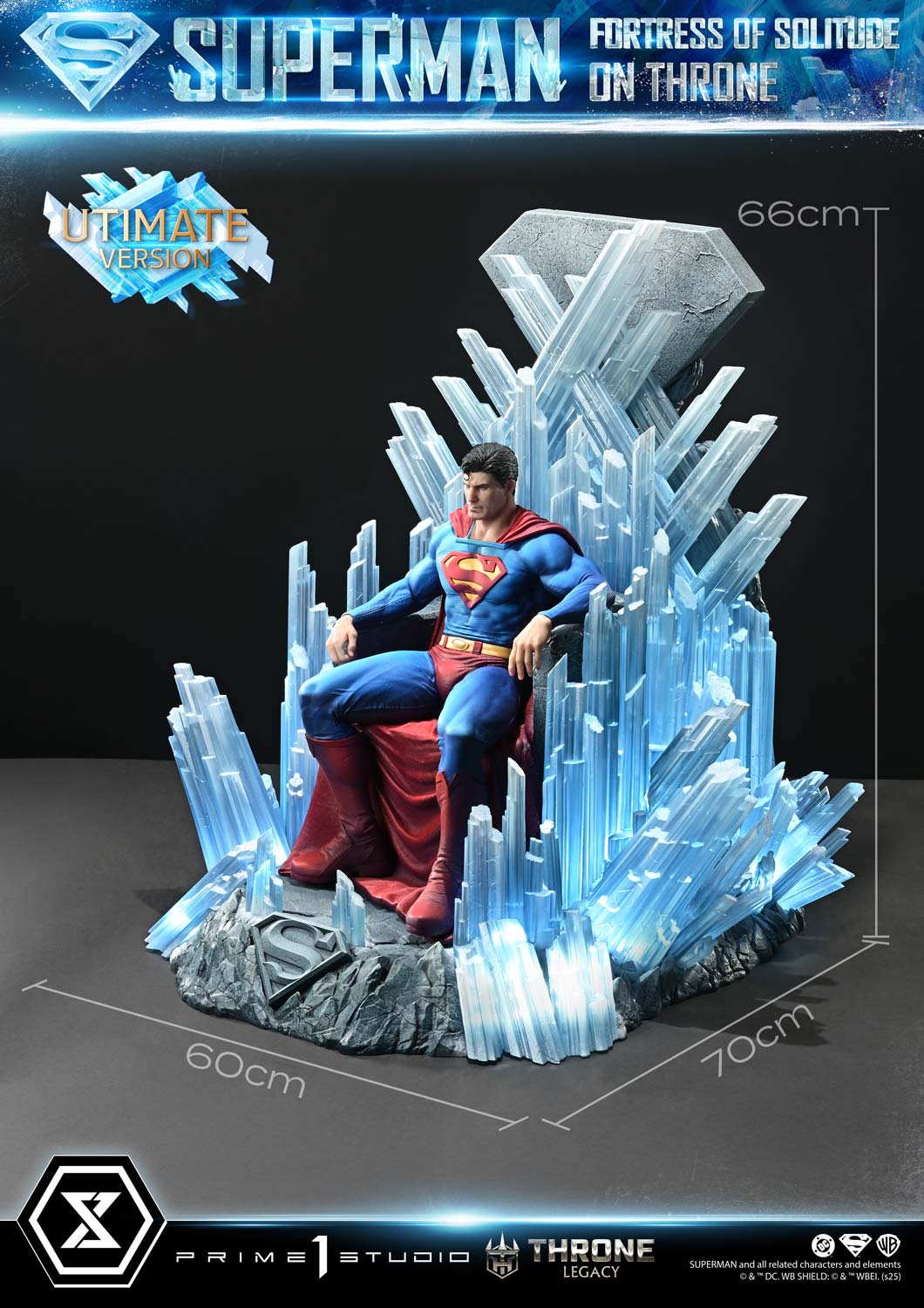 Superman Festung der Einsamkeit auf dem Thron (Ultimate Bonus Version) Statue von Prime 1 Studio
