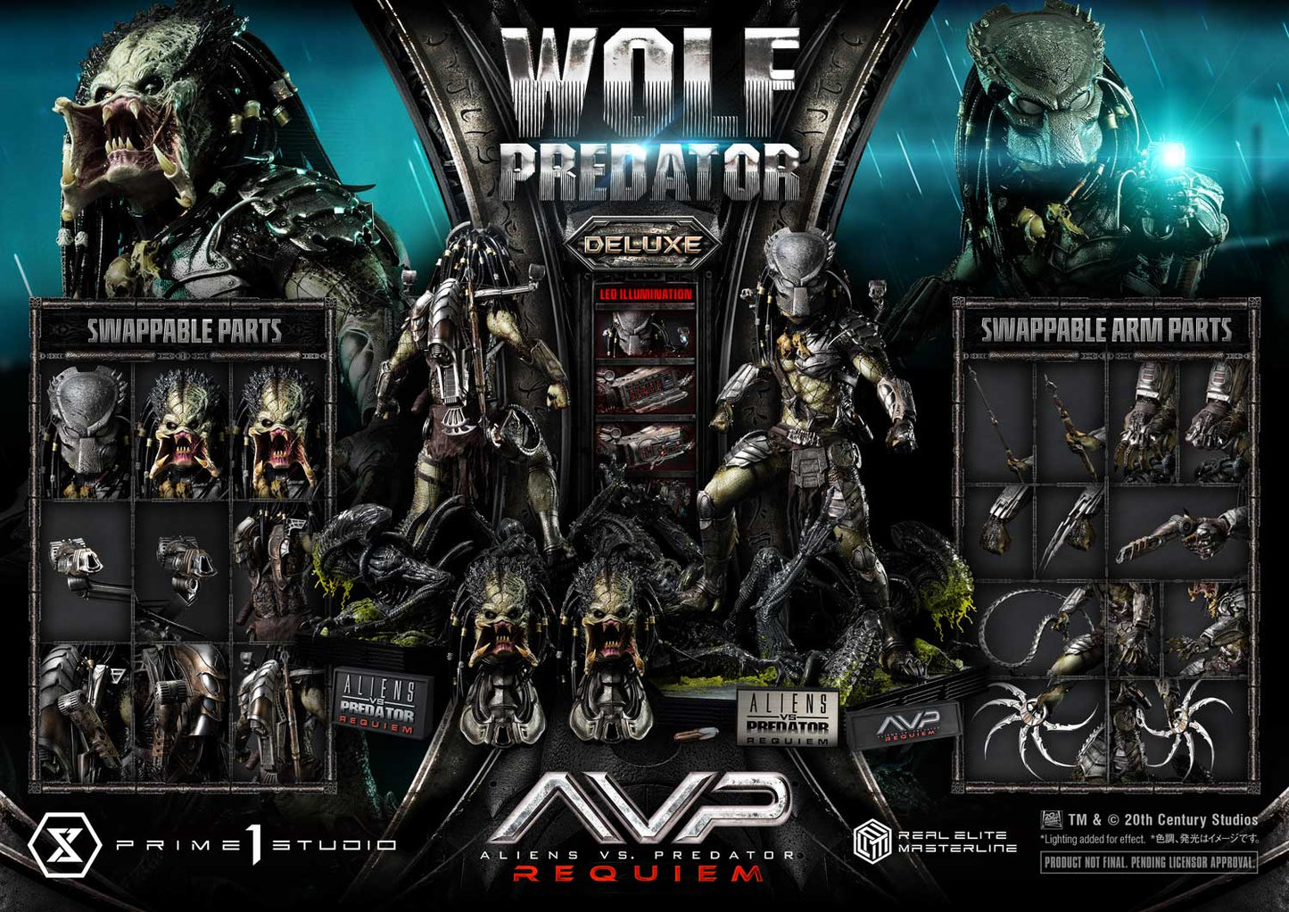 Wolf Predator (Aliens vs. Predator: Requiem) DX Bonus Version 1/3 Statue von Prime 1 Studio