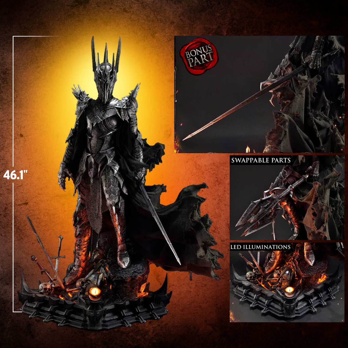 Prime 1 Studio Der Herr der Ringe (Film) Die Dunkle Herrscher Sauron Statue