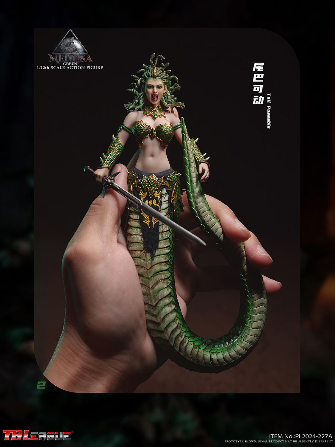 Medusa mit Schwanz (Grün) Actionfigur von TBLeague