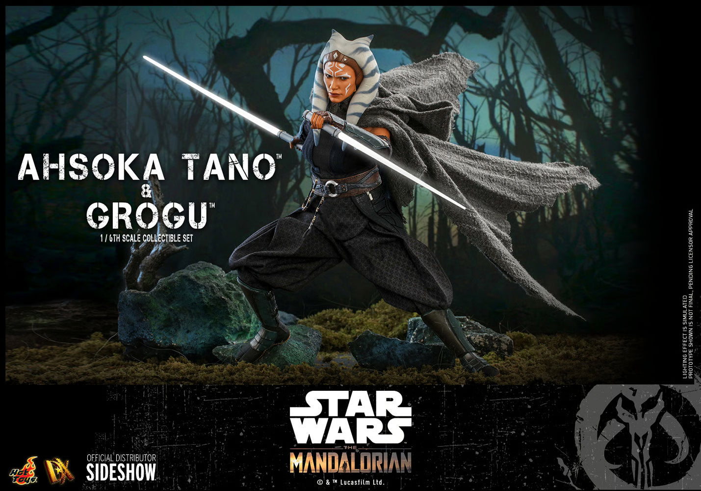 Star Wars The Mandalorian Ahsoka Tano und Grogu Set von Hot Toys