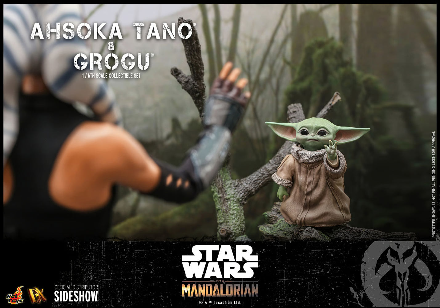 Star Wars The Mandalorian Ahsoka Tano und Grogu Set von Hot Toys