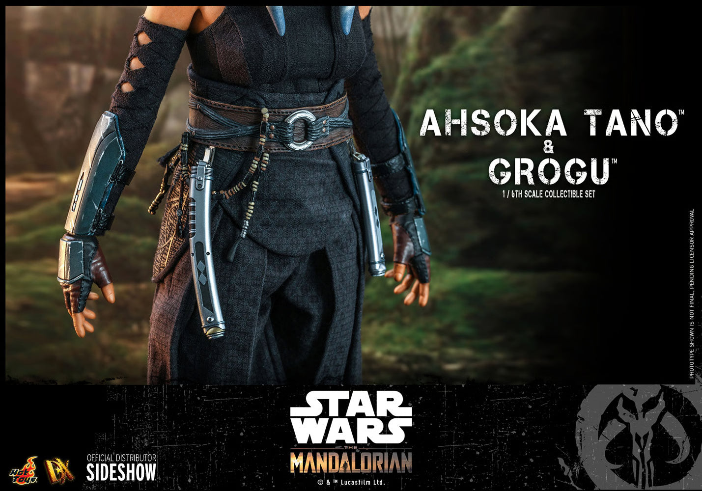 Star Wars The Mandalorian Ahsoka Tano und Grogu Set von Hot Toys