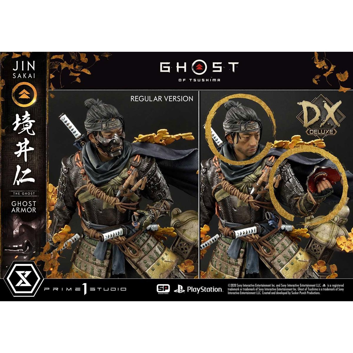Ghost of Tsushima Jin Sakai Ghost Armor Deluxe Edition 1:4 Maßstab Statue