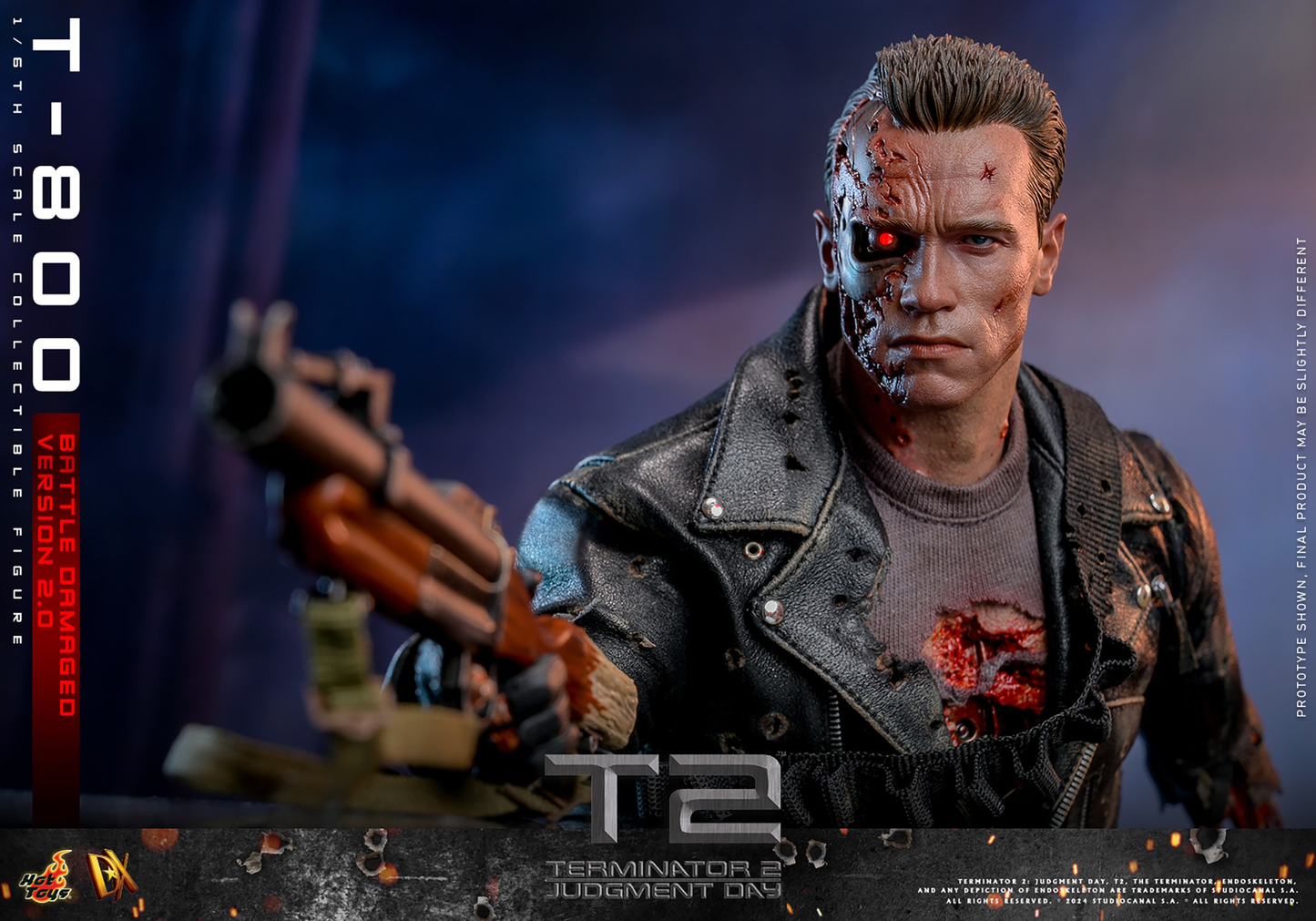 T-800 (BATTLE DAMAGED VERSION 2.0) Sechster Maßstab Figur von Hot Toys