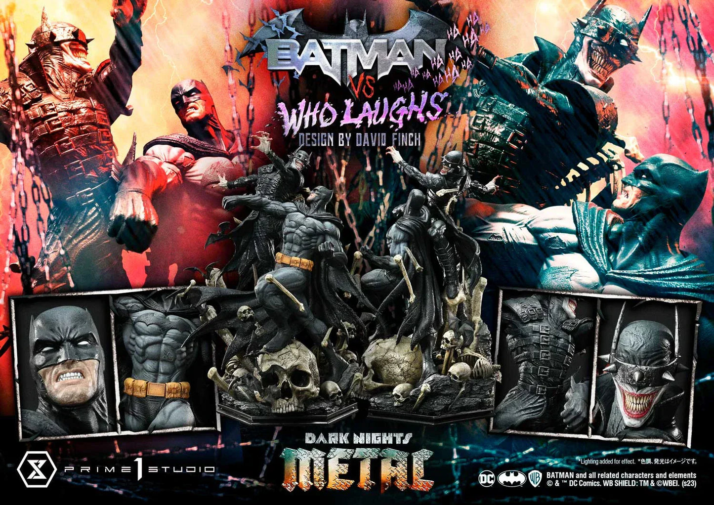 Batman vs Batman Who Laughs Statue von Prime 1 Studios