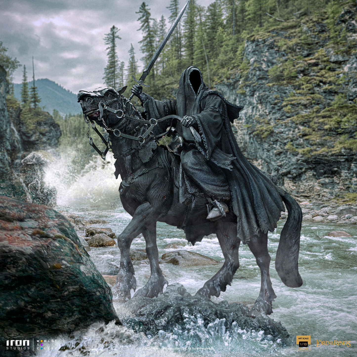 Nazgûl auf Pferd Deluxe Die Herr der Ringe Art Scale Statue