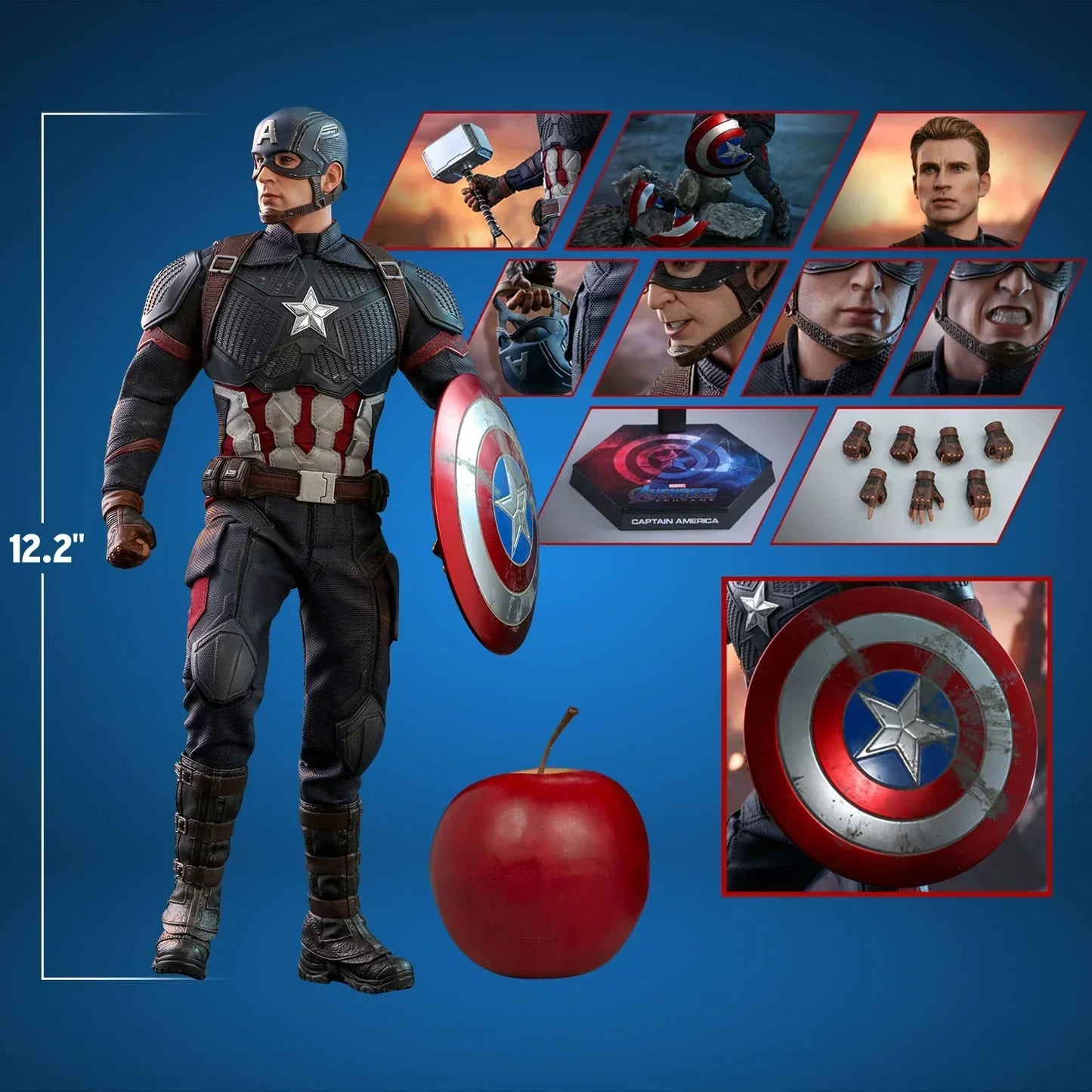 CAPTAIN AMERICA Sechste Skala Figur von Hot Toys