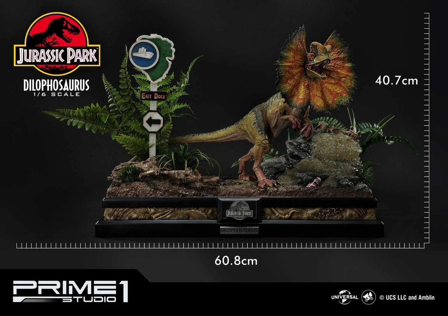 Jurassic Park Dilophosaurus Bonus-Version von Prime 1 Studio