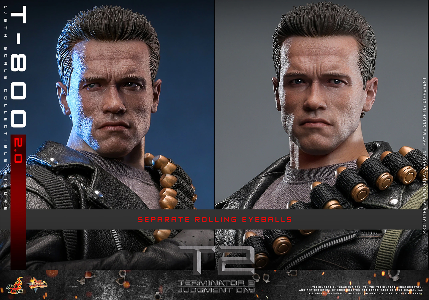 T-800 (2.0) Sechster Maßstab Figur von Hot Toys