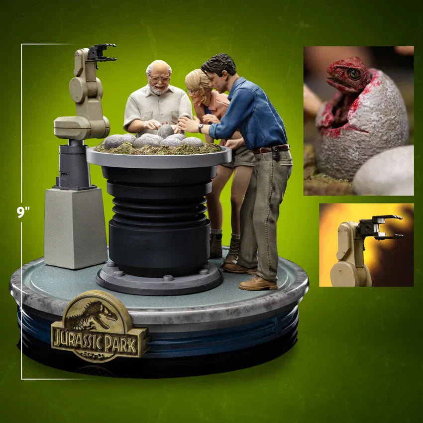 Jurassic Park Dino-Hatching 1/10 Kunst-Skala Limitierte Edition Statue