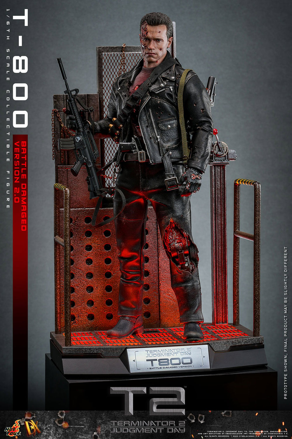 T-800 (BATTLE DAMAGED VERSION 2.0) Sechster Maßstab Figur von Hot Toys