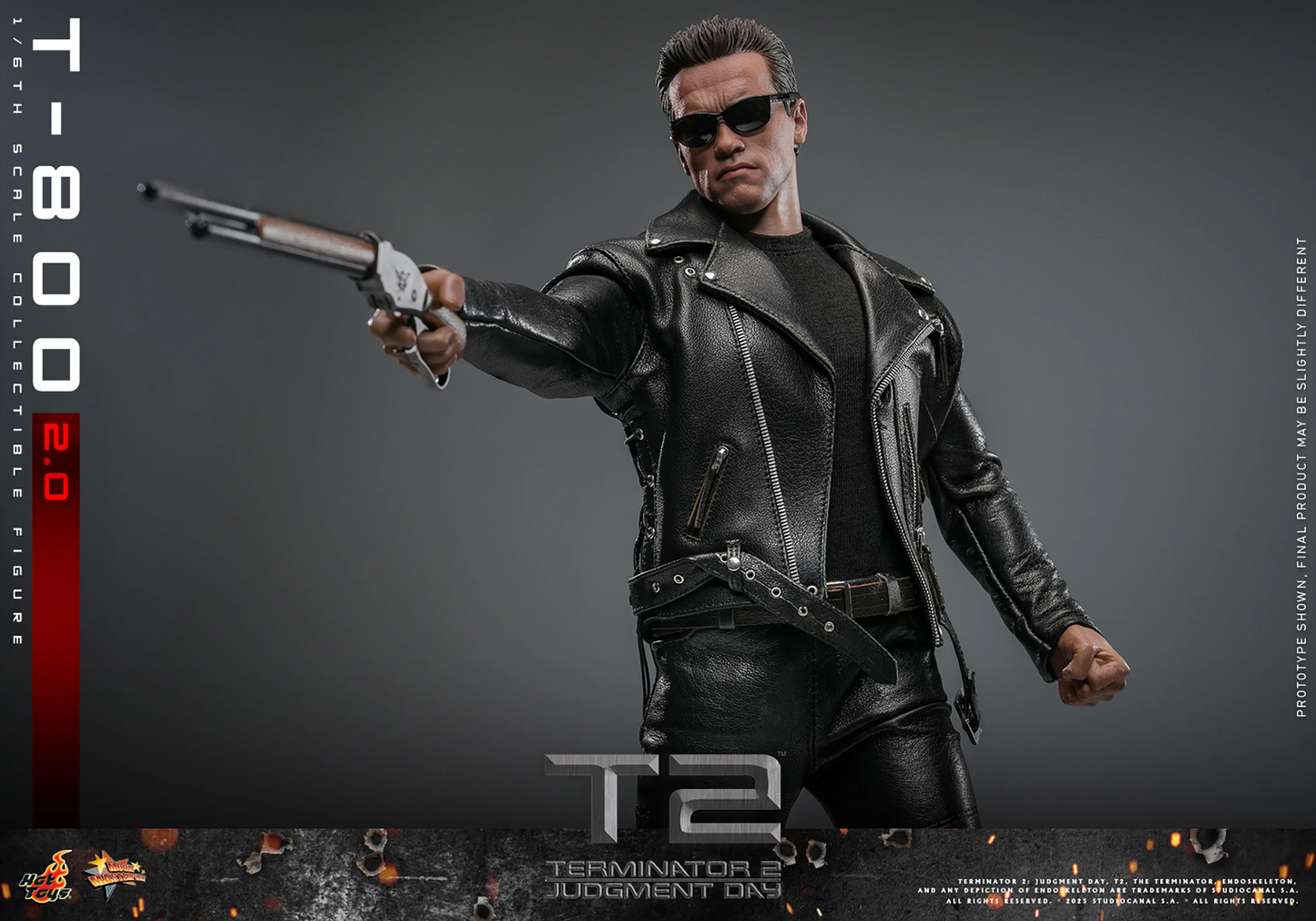 T-800 (2.0) Sechster Maßstab Figur von Hot Toys
